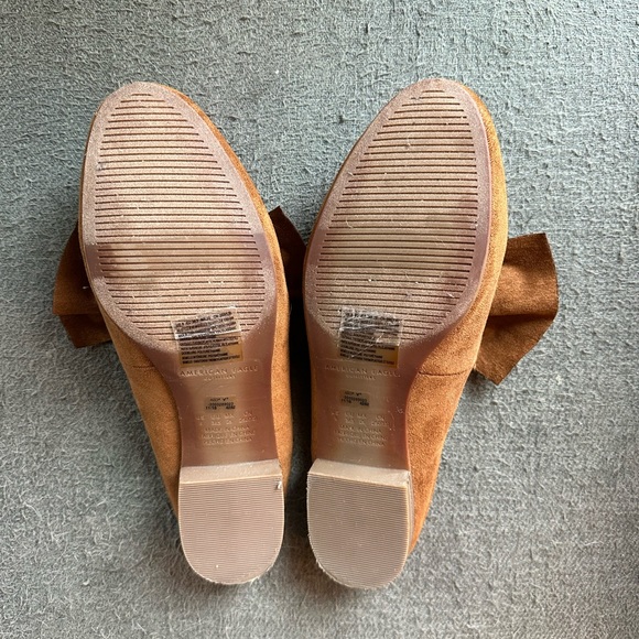 American Eagle Brown Bow Tie Mules Size 8 - Picture 2 of 3